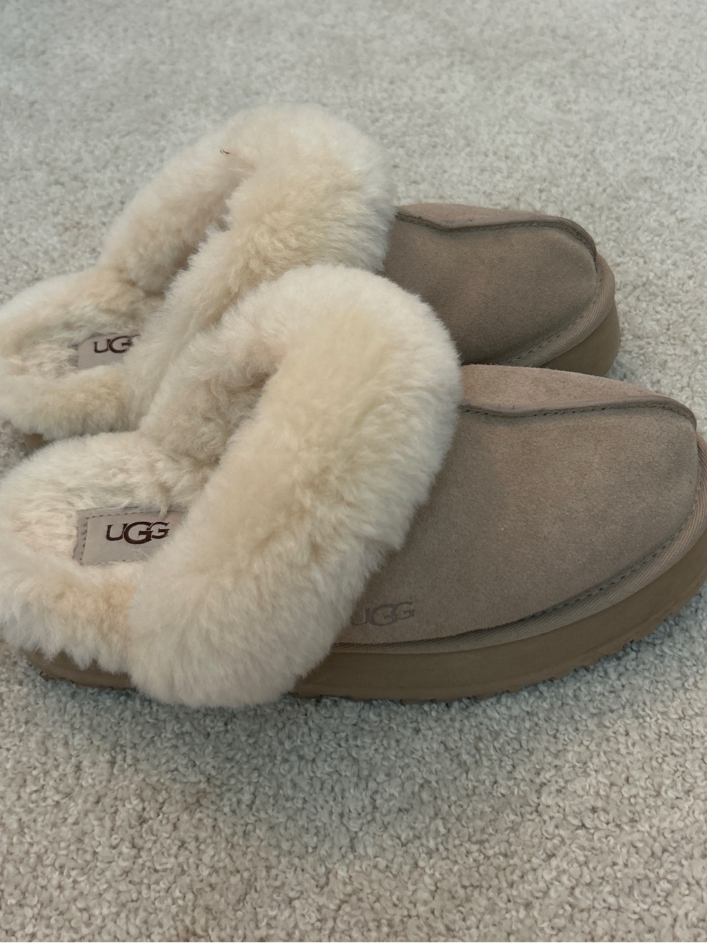 Ugg Women’s Chestnut Shearling-Trim Slip-On Slippers